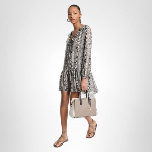 Michael Kors Women's Long Sleeve Ruffle Mini Dress in Saudi Arabia