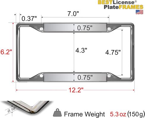 Personalized with Custom Text Design - 4 Hole Black Metal Laser Engraved US Standard Size - Car License Plate Frame with Free caps - Black/White Text (Qty: 1 Frame) in Saudi Arabia
