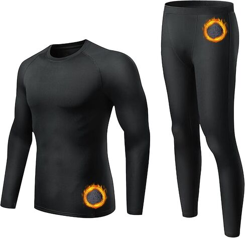 Thermal Underwear for Men Long Johns Fleece Lined Base Layer Quick Dry for Cold Weather in Saudi Arabia