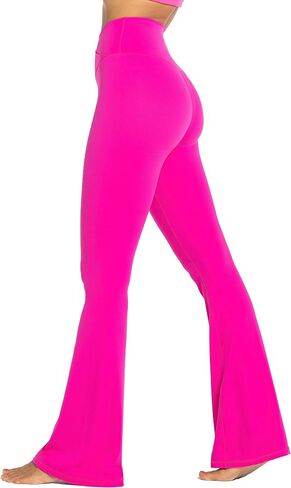 Women's Flare Yoga Pants-V Crossover High Waisted Bootcut Yoga Leggings-Flare Workout Gym Leggings 34" in Saudi Arabia