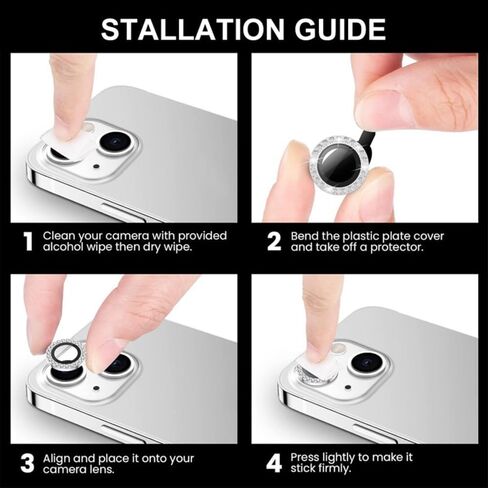 Omio for iPhone 16 Pro Max Glitter Camera Lens Protector for Women 9H Class Camera Protector Bling Diamond Crystal Metal Lens Cover for iPhone 16 Pro Gold in Saudi Arabia