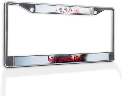 FastasticDeals Metal Insert Plate Plate Frame Haahaha لماذا joker خطيرة accessories accessories car accessories black 2 ثقوب مضغوطة in Kuwait