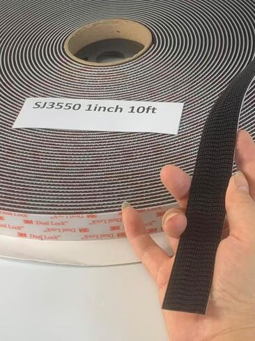 3M قفل ثنائي قابلين لإعادة التثبيت SJ3550 من النوع 250 (أسود ، 1 في × 4 قدم) ، الحجز القوي ، مقاومة للماء ، قابلة لإعادة الاستخدام للاستخدام الداخلي والخارجي in Kuwait