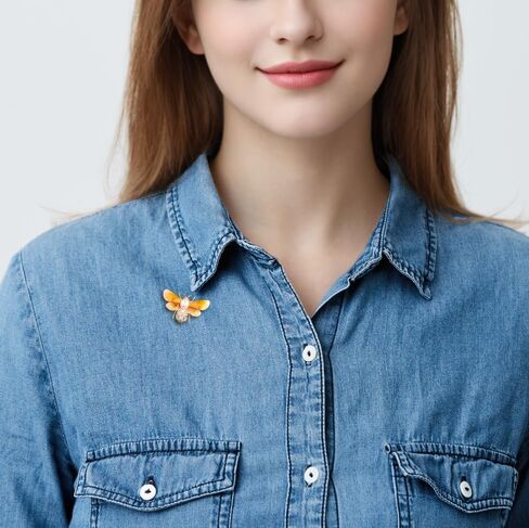 ﻿دبابيس بروش النحلة GKDFK للنساء، دبوس طية صدر السترة على شكل حشرة حيوان عتيق، دبوس بروش من حجر الراين الكريستالي، إكسسوارات قبعة، حفلة عيد ميلاد، مجوهرات، هدايا ﻿ in Kuwait