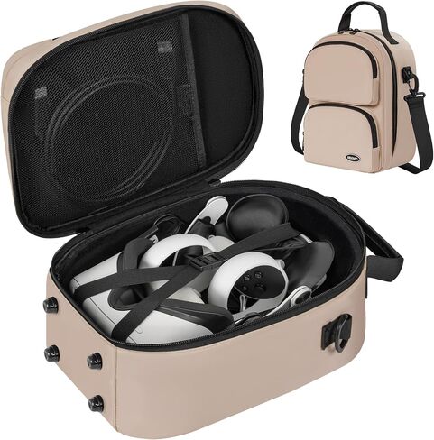 IBVIVIC Large Carrying Case for Oculus Quest 2/Meta Quest 3/Quest 3S, Travel Case for BOBOVR S3 Pro/Kiwi Design Battery Head Strap and Other Accessories Travel Storage Case (Khaki) in Saudi Arabia