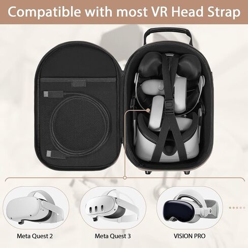 IBVIVIC Large Carrying Case for Oculus Quest 2/Meta Quest 3/Quest 3S, Travel Case for BOBOVR S3 Pro/Kiwi Design Battery Head Strap and Other Accessories Travel Storage Case (Khaki) in Saudi Arabia