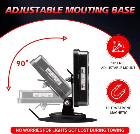 مجموعة مصابيح Trailer Wireless USB-C مع عكس ، IP67 مقاومة للماء LED LID LIGH in Saudi Arabia