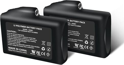 الثلج Deer 7.4V 3000mAh بطاريات LI-ION القابلة لإعادة الشحن للقفازات الساخنة للدراجات النارية (2PCs فقط ، لا تشمل الشاحن) in Saudi Arabia