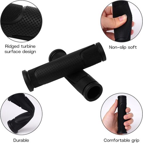 Bike Handlebar Grips, Replacement Bicycle Grips, Bike Handle Bar Wraps for Mountain, MTB, BMX, Beach Cruiser, Kids Bikes, Soft Non-Slip-Rubber Hand Grip Comfortable Ergonomic in Saudi Arabia