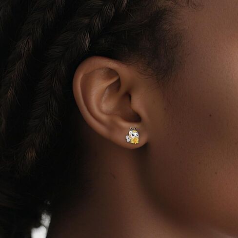 Setrling الفضة لطيف الحيوان أقراط النحل/القط/يونيكورن/الضفدع/الخفافيش وأقراط مجوهرات هدايا للنساء in Kuwait