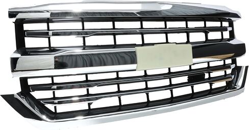 PENSUN Front Grille Compatible with 2016-2019 Chevy Chevrolet Silverado 1500 Chrome Bumper Upper Grill Assembly Replacement for 84134045 84602489 in Kuwait