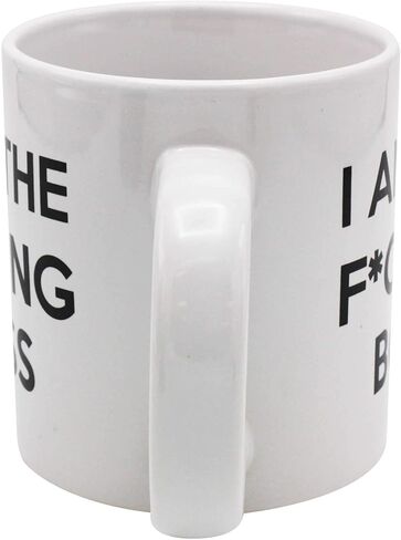 كوب Island Dogs Giant "I'm the F*cking Boss" المبتكر - كوب قهوة سيراميك كبير الحجم بوزن 22 أونصة، هدية مكتبية مضحكة للرؤساء وزملاء العمل، آمن للاستخدام في غسالة الأطباق والميكروويف، كوب قهوة فريد للرجال والنساء in Kuwait