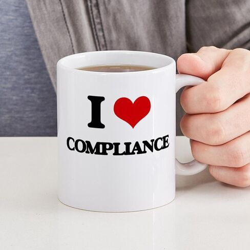CafePress I Love Compliance Mugs 11 oz (325 ml) Ceramic Coffee Mug in Saudi Arabia