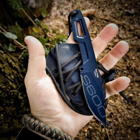 نسبة Extrema - Satre S600 (Black) ، S600 Steel Blade 4 Mm ، Exp Dark Finish ، مقبض مريح خفيف الوزن ، مصنوع في إيطاليا in Kuwait