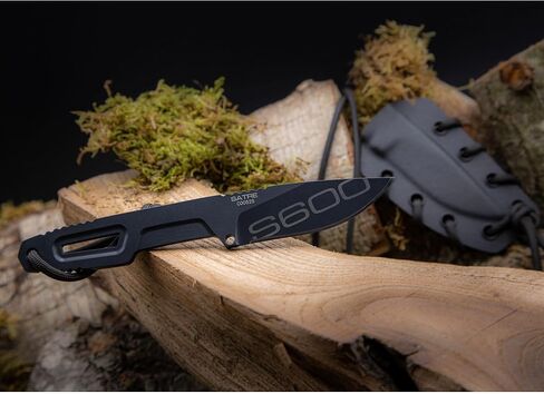 نسبة Extrema - Satre S600 (Black) ، S600 Steel Blade 4 Mm ، Exp Dark Finish ، مقبض مريح خفيف الوزن ، مصنوع في إيطاليا in Kuwait