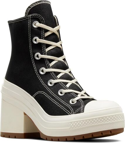 Converse Women's Chuck 70 Heel Sneakers, Egret/Black, 9 Medium US in Saudi Arabia
