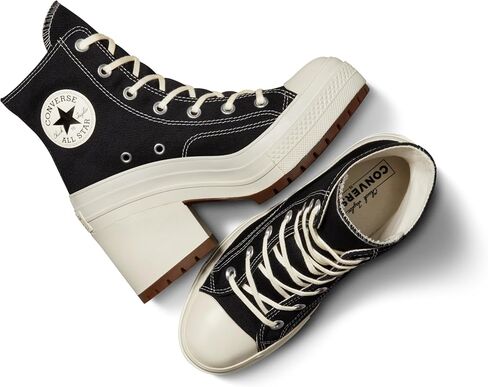 Converse Women's Chuck 70 Heel Sneakers, Egret/Black, 9 Medium US in Saudi Arabia