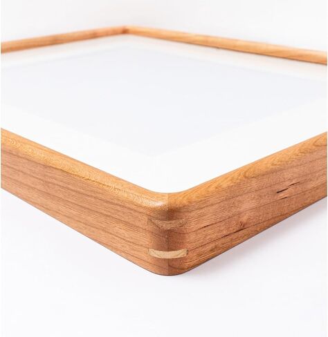 Natural Walnut Wood 10x10 Picture Frame - Includes 2mm Beveled Mat Opening 5.5x5.5/7.5x7.5 for 6x6/8x8 Photo - Wall Gallery Tabletop Photo Poster Frame in Saudi Arabia