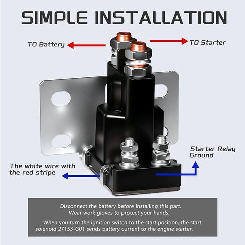 27153-G01 Golf Cart Solenoid 14V 4 Terminal Starter Solenoids Compatible with EZGO TXT Gas Golf Cart 1994-Up 27153G01 612813 in Kuwait