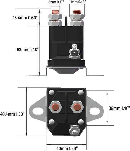 27153-G01 Golf Cart Solenoid 14V 4 Terminal Starter Solenoids Compatible with EZGO TXT Gas Golf Cart 1994-Up 27153G01 612813 in Kuwait