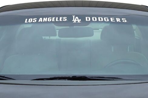 FANMATS 61450 MLB - Los Angeles Dodgers Windshield Decal | White | 34" x 3.5 | LA Cap Logo & Wordmark in Saudi Arabia