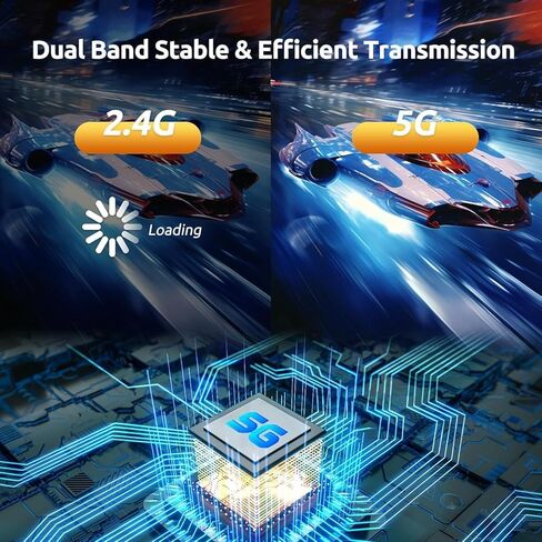 جهاز إرسال ومستقبل HDMI اللاسلكي 4K ، 2.4G/5G PLUT & PLAY محمولة مجموعة موسع HDMI اللاسلكية المحمولة لدفق الفيديو والصوت للمراقبة من الكمبيوتر المحمول/الكمبيوتر/التلفزيون/العرض in Kuwait