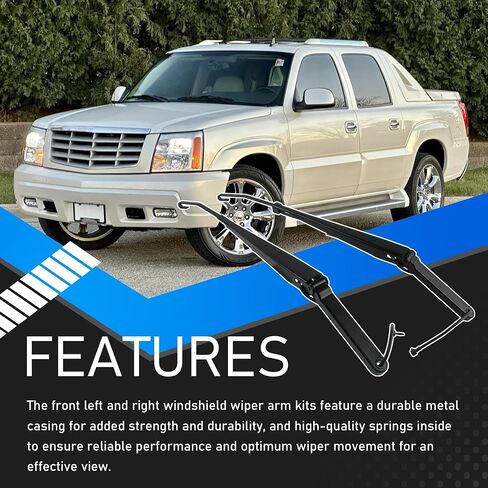 602-5403 1 زوج الذراع المقدمة من الزجاج الأمامي متوافق مع 2006-2012 Kenworth T600A T600A T660 T800 Front Driver Driver Side Arm Wiper Arm Prape 602-5404 S-21688 HLK7009 in Kuwait