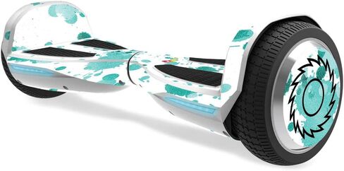جلد لامع من MightySkins لشفرات الحلاقة Hovertrax 1.5 Hover Board - بقع باللون الأزرق المخضر | لمسة نهائية لامعة واقية ومتينة شديدة اللمعان | سهل التطبيق والإزالة وتغيير الأنماط | صنع في الولايات المتحدة الأمريكية in Saudi Arabia