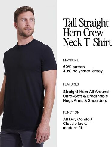 True Classic Mens T-Shirts - Short Sleeve Crew Neck Plain Novelty T Shirt for Men, Pack of 6, Variety, L in Kuwait