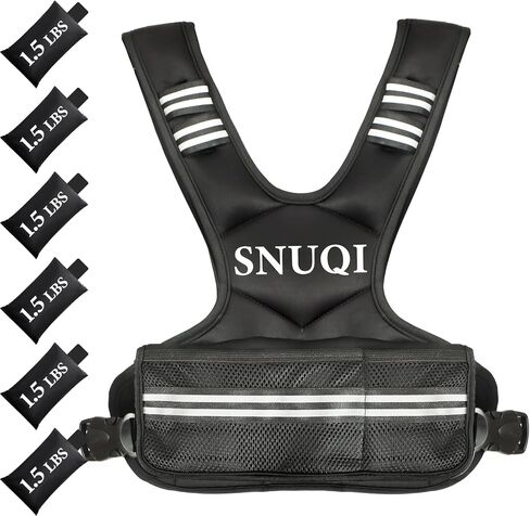 Adjustable Weighted Vest for Men and Women 4-10lbs/9-18lbs/20-32lbs Weighted Vest with 6 Ironsand Weights for Home Workouts Adjustable Body Weight Vest Exercise Set for Cardio and Strength Training in Saudi Arabia