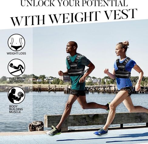 Adjustable Weighted Vest for Men and Women 4-10lbs/9-18lbs/20-32lbs Weighted Vest with 6 Ironsand Weights for Home Workouts Adjustable Body Weight Vest Exercise Set for Cardio and Strength Training in Saudi Arabia