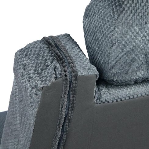 BDK Scottsdale Cloth 2-Pack Front Seat Covers for Pick-Up Trucks, Trucks, Vans with Integrated Seat Belt, Detachable Headrest Without Integrated Arm Rest- Black in Saudi Arabia