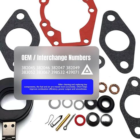 19651-Z0L-000 2 حزمة مجموعة الحشية Carburetor عزل مجموعة متوافقة مع Honda GCV160 ، GCV160A ، GCV160LA ، GCV160LAO GCV160LE محركات بديل 16211-ZL8-000 in Kuwait