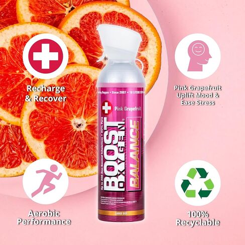 Boost Oxygen Large Revive Peppermint Aroma 10L Canister | Respiratory Support for Aerobic Recovery, Altitude, Performance & Health (3 Pack) in Saudi Arabia