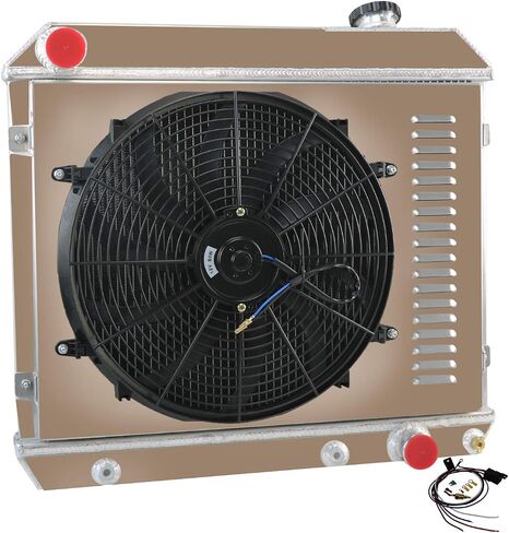 مشعاع ألومنيوم أساسي 3 صفوف لـ 1963-1966 تشيفي C10 C20 C30 K10 K20 بيك اب/ضواحي جي إم سي بونتياك كاتالينا + كفن + مرحل + مروحة (16 بوصة) 1964 1965 in Kuwait