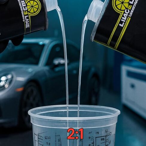 LIME LINE MEGA 2 GALLON AUTOMOTIVE URETHANE CLEARCOAT KIT 2: 1 MIX: High Gloss Glors Clear in Kuwait