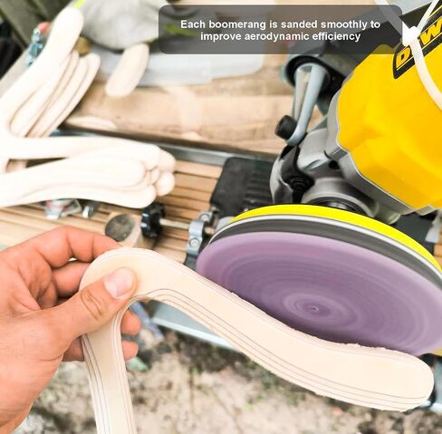 Skybreaker Wood Boomerang - 12 بوصة Boomerang للبالغين والشباب، مستوى المهارة المتوسط، نطاق 100 قدم، تم اختباره على الطيران، صنع في أوروبا، الموديل: N5-v2 in Saudi Arabia