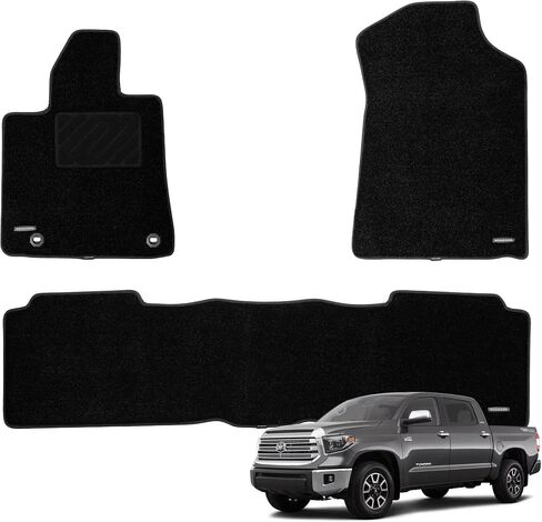 WENNEBIRD Superior Carpet Floor Mats for 2022-2025 Toyota Tundra CrewMax Cab, 0.6 Inch Thickness Rugs, Premium All Weather Anti-Slip Waterproof Floor Liners - 3pc in Kuwait