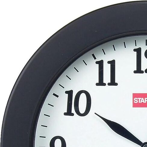 Staples 32436CT Quartz Wall Clock, Black Frame, 10 Diameter in Saudi Arabia