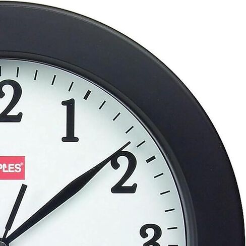 Staples 32436CT Quartz Wall Clock, Black Frame, 10 Diameter in Saudi Arabia