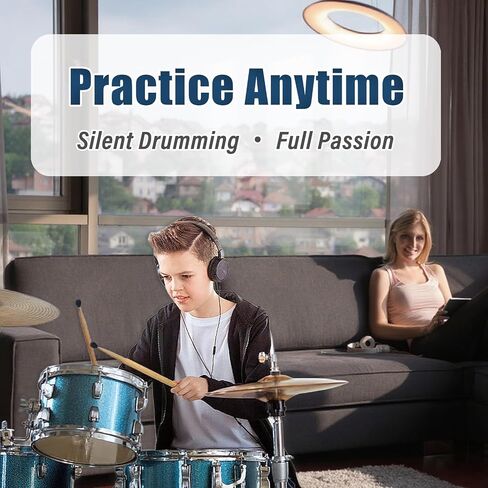 3 Pairs Silicone Drumstick Mute Tips, Drum Dampener Pads for Quiet Practice, Elastic Shock Absorber Percussion Accessory for Drum Jamming Pad or Solid Surfaces(Black) in Kuwait