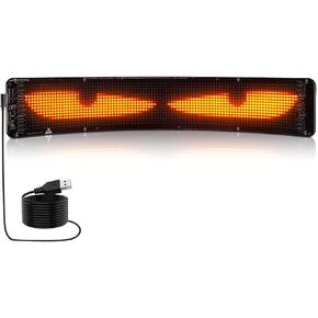 10L0L Golf Cart Devil Eyes Light Sign, Programmable Flexible Screen for Windshield, DIY Dynamic Programmable with App Control,Window Screens for Festivals, Daily in Saudi Arabia