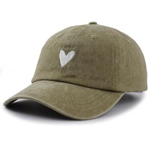 Cute Heart Hats for Women, Adjustable Cotton Embroidered Baseball Cap in Saudi Arabia
