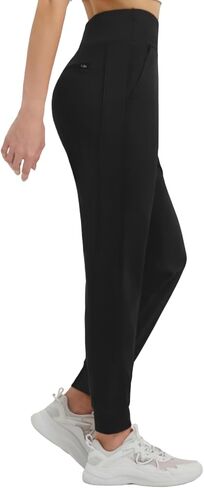 baleaf Women's Fleece Lined Joggers Water Resistant Hiking Pants High Waisted Winter Thermal Sweatpants Zipper Pockets in Saudi Arabia