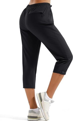 MAGCOMSEN Women's Hiking Capris Pants UPF 50+ Lightweight Quick Dry Workout Travel Summer Casual Pants Zipper Pockets in Saudi Arabia