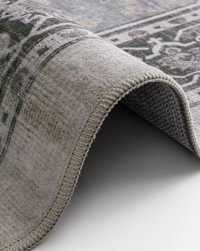 Lumi قابلة للغسل 8 × 12 سجادة لغرفة المعيشة ، سجادة خمر فائقة مع دعم TPE غير الانزلاق ، مقاومة للبقع ، ارتفاع السجاد المنخفض في غرفة النوم وغرفة الطعام in Kuwait