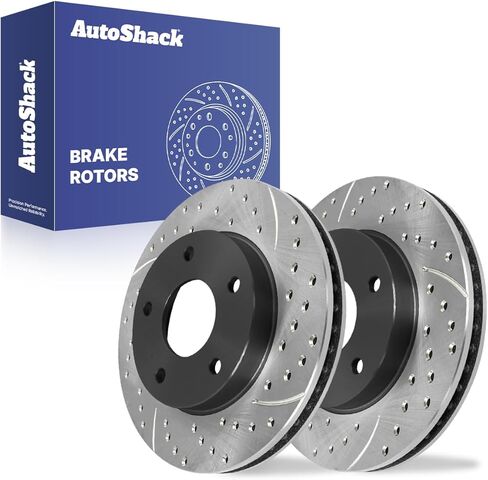 Autoshack Brake Rotors Front Brake Rotor Kit لـ Chevrolet Blazer 1998-2004 S10 1998-2004 GMC Sonoma 1998-2005 Jimmy 1997-2001 Oldsmobile Bravada 1998-2000 Isuzu Hombre 4WD RWD R650499 in Kuwait