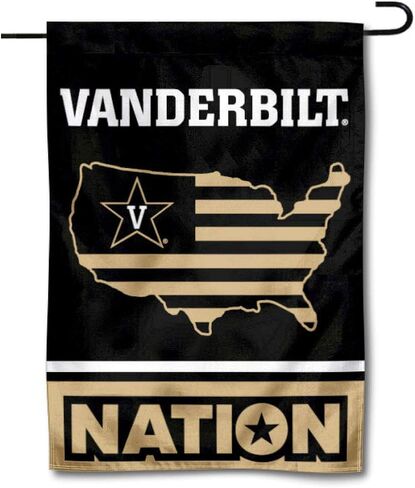 Vanderbilt Commodores Garden Flag with USA Stars and Stripes Nation in Saudi Arabia