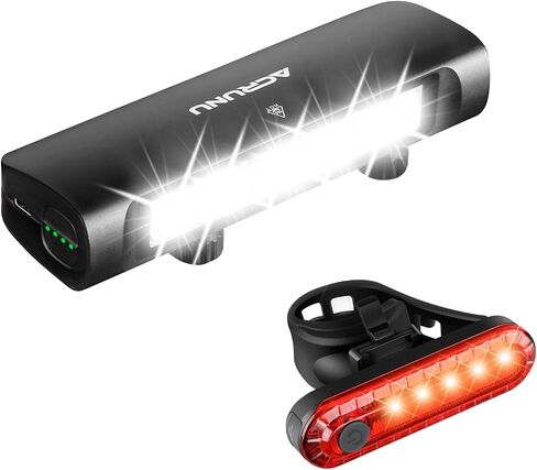 Bike Headlight and Tail Light Set - 3400 Lumens Super Bright USB-C Rechargeable Bicycle Lights, IP67 Waterproof 8000mAh Power Bank, 9+3 Modes, Tool-Free Mount for E-Bikes/Motorcycles in Kuwait