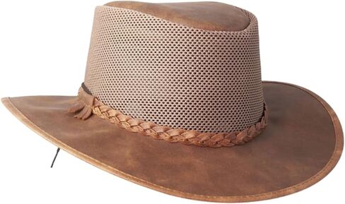 American Hat Makers Breeze Mesh Sun Hat Men & Women – Outdoor Leather Hat in Kuwait